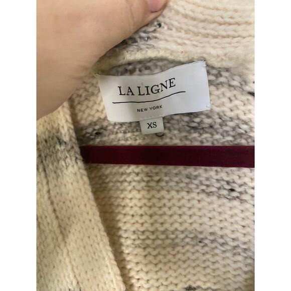 La Ligne Melange Martha Cardigan in Cream Size XS - Picture 6 of 7
